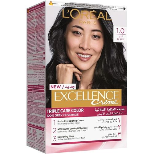 L'OREAL Excellence Creme Hair Color - 1 Black (200gm)