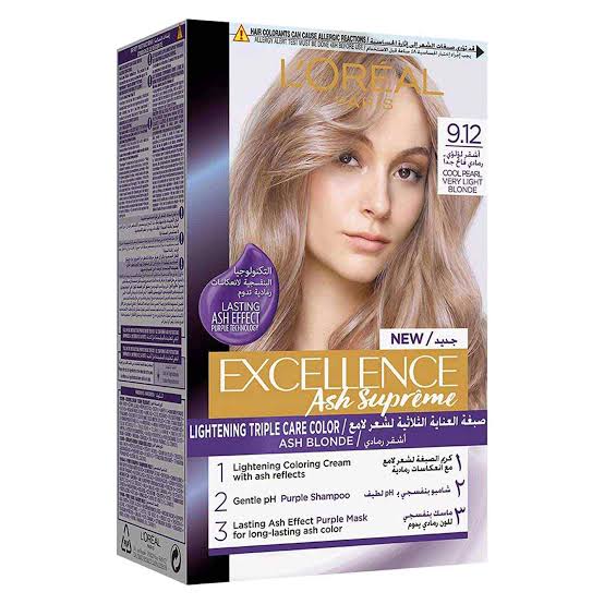 L'OREAL Excellence Creme Hair Color - 9.12 light blonde (200gm)